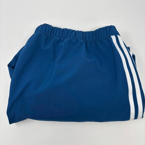 Adidas Mens 2XL Blue Parachute Stretch Waist Drawstrings Track‎ Pants
